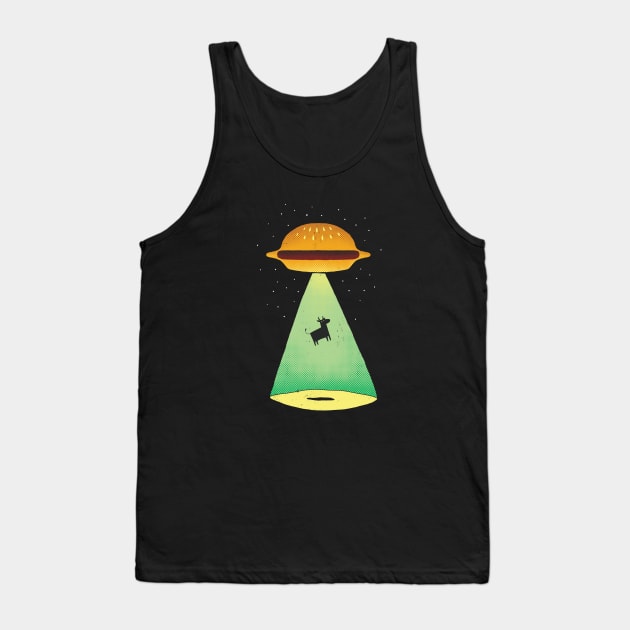 Burger Abduction Tank Top by DinoMike